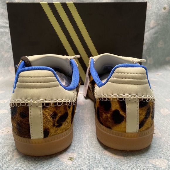 Adidas Blue and Brown Sneakers with Leopard Print - Picture 2 of 8
